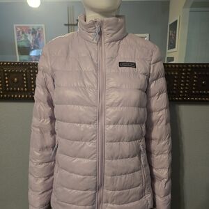 Vineyard Vines Quilted Packable Jacket in Light Lavender Pink
